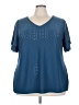 BLOOMCHIC Blue Short Sleeve Blouse Size 22 - 24 - photo 1