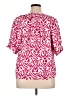 Jodifl 100% Rayon Pink Short Sleeve Blouse Size 1X - photo 2