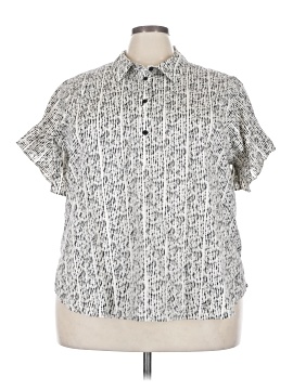 Lane Bryant Short Sleeve Button Down Shirt