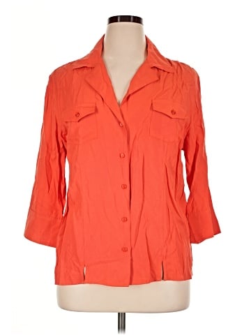 Joanna 3/4 Sleeve Button-Down Shirt (view 1)