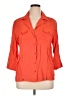 Joanna Orange 3/4 Sleeve Button-Down Shirt Size XL - photo 1