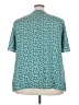 BLOOMCHIC 100% Polyester Teal Short Sleeve Blouse Size 22 - 24 - photo 2
