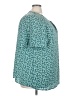 BLOOMCHIC 100% Polyester Teal Short Sleeve Blouse Size 22 - 24 - photo 4