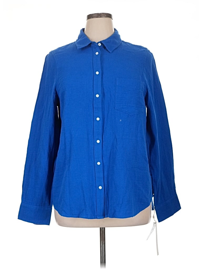 Caslon Long Sleeve Button Down Shirt In Blue