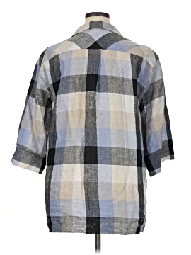 Lafayette 148 New York 3/4 Sleeve Button-Down Shirt (view 2)