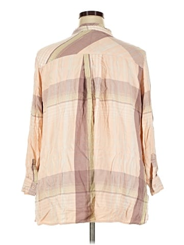 Melissa McCarthy Seven7 3/4 Sleeve Button-Down Shirt (view 2)
