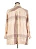 Melissa McCarthy Seven7 100% Viscose Rayon Tan 3/4 Sleeve Button-Down Shirt Size 2X - photo 2