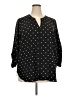 41Hawthorn 100% Polyester Polka Dots Black 3/4 Sleeve Blouse Size 3X - photo 1