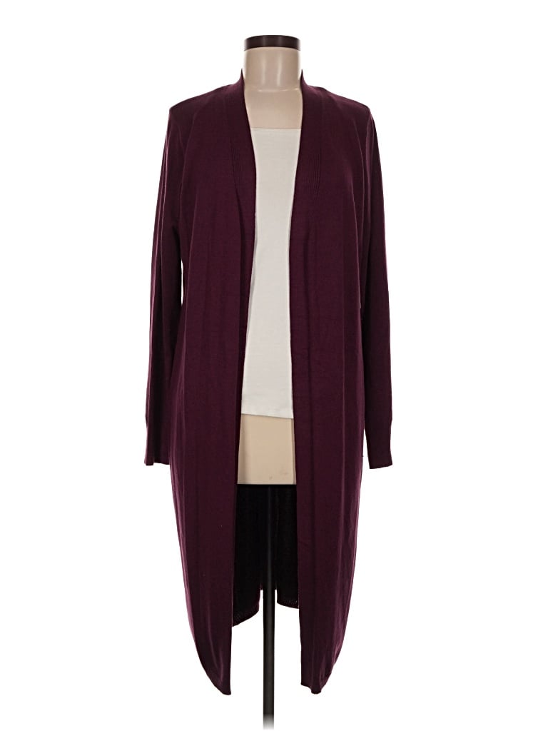 Pre-owned Time And Tru Cardigan Sweater In Burgundy