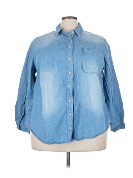 Lane Bryant 3/4 Sleeve Button Down Shirt
