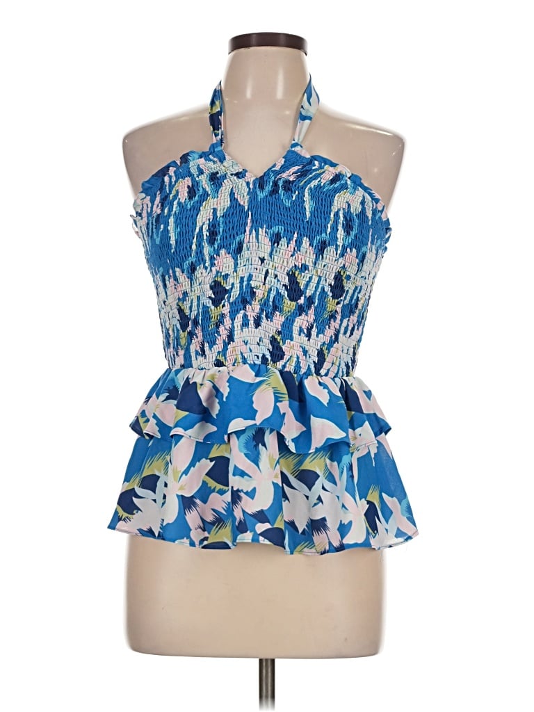 Pre-owned Grace Karin Sleeveless Blouse In Blue