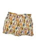 Julie Brown 100% Rayon Print Gold Orange Shorts Size 8 - photo 1
