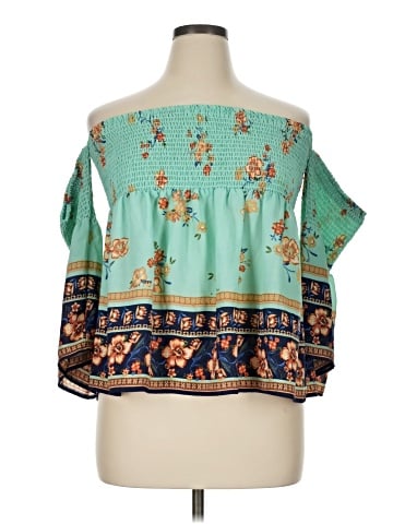 Lily White 3/4 Sleeve Blouse (view 1)