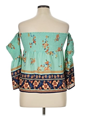 Lily White 3/4 Sleeve Blouse (view 2)
