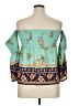 Lily White 100% Polyester Teal 3/4 Sleeve Blouse Size XL - photo 2