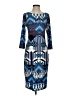 Spense Print Blue Cocktail Dress Size 4 - photo 1
