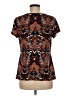 By Design Brown Short Sleeve Blouse Size M - photo 2