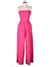 Adio 100% Polyester Solid Pink Jumpsuit Size L - photo 1