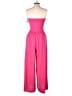 Adio 100% Polyester Solid Pink Jumpsuit Size L - photo 2