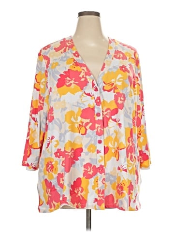 Cuddl Duds 3/4 Sleeve Blouse (view 1)