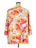Cuddl Duds Floral Orange 3/4 Sleeve Blouse Size 3X - photo 2