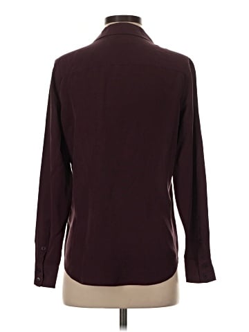 Equipment Long Sleeve Silk Top (view 2)