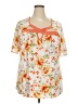 Naif Orange Short Sleeve Blouse Size 3X - photo 1