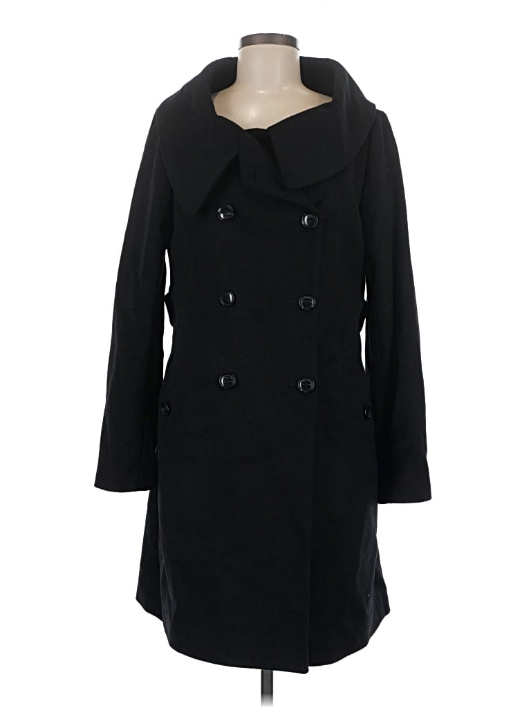 Pre-owned Ann Taylor Wool Coat In Black