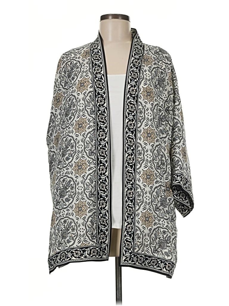 Pre-owned Max Studio Kimono In Gray