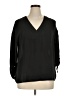Worthington 100% Polyester Black 3/4 Sleeve Blouse Size XL - photo 1
