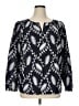 Talbots 100% Cotton Blue Long Sleeve Blouse Size XL - photo 1