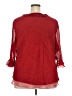 Bob Mackie 100% Polyester Red 3/4 Sleeve Blouse Size 3X - photo 2