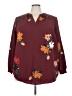 Madison Floral Burgundy 3/4 Sleeve Blouse Size 3X - photo 1
