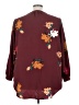 Madison Floral Burgundy 3/4 Sleeve Blouse Size 3X - photo 2