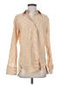 Uniqlo Stripes Tan Long Sleeve Blouse Size S - photo 1