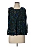 Calvin Klein 100% Polyester Floral Blue Sleeveless Blouse Size L - photo 1