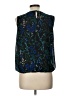 Calvin Klein 100% Polyester Floral Blue Sleeveless Blouse Size L - photo 2