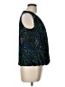 Calvin Klein 100% Polyester Floral Blue Sleeveless Blouse Size L - photo 4