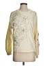 Anthropologie 100% Cotton Floral Ivory Sweatshirt Size 1 - photo 1