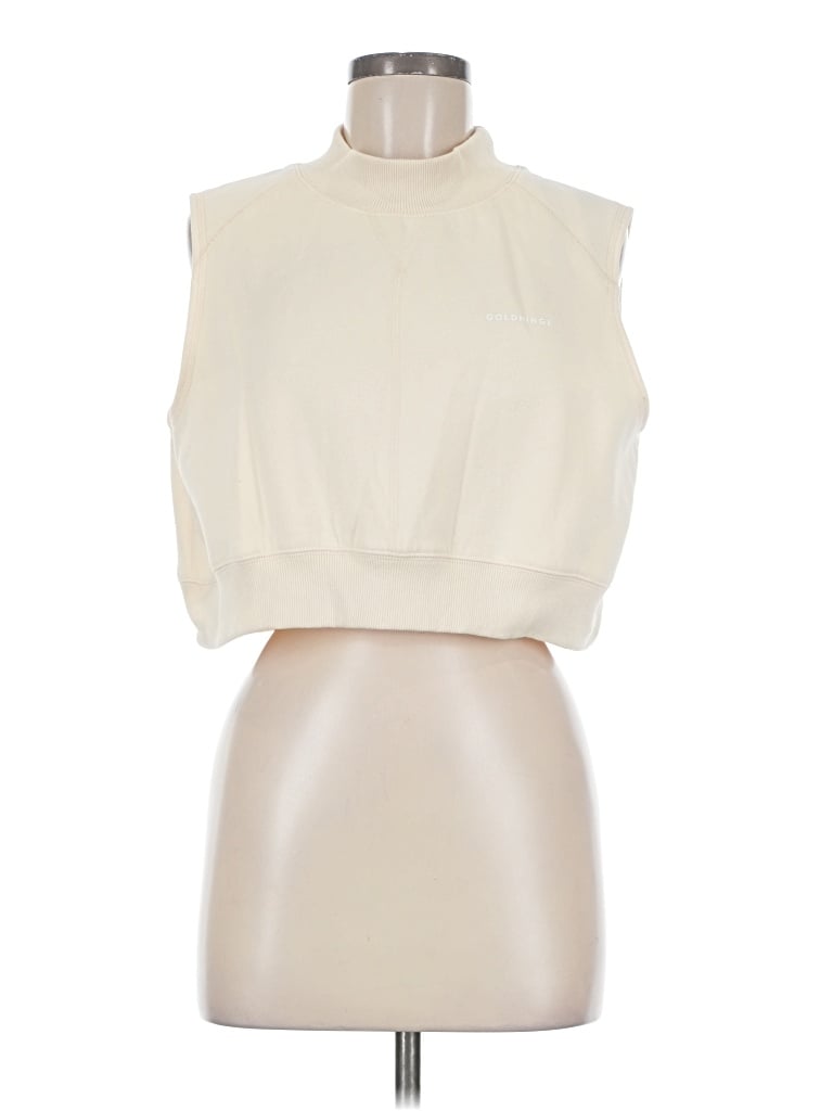 Pre-owned Gold Hinge Cardigan Sweater In Ivory