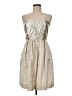 Molly B. Metallic Silver Cocktail Dress Size 8 - photo 1