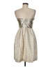 Molly B. Metallic Silver Cocktail Dress Size 8 - photo 2