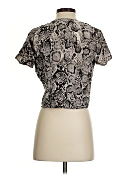 BCBGMAXAZRIA Short Sleeve Silk Top (view 2)