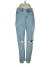 Express Hearts Blue Jeans Size 4s - photo 1