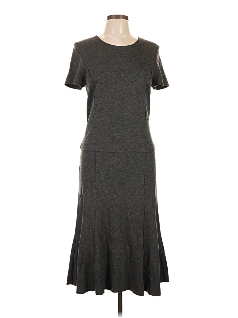 Pre-owned Three Dots Casual Dress In Gray