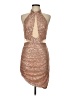 Unbranded 100% Polyester Metallic Gold Cocktail Dress Size M - photo 1