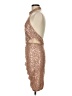 Unbranded 100% Polyester Metallic Gold Cocktail Dress Size M - photo 5