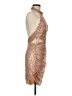 Unbranded 100% Polyester Metallic Gold Cocktail Dress Size M - photo 4