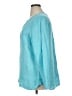 Talbots 100% Linen Teal Long Sleeve Blouse Size XL - photo 5
