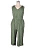 Old Navy 100% Viscose Solid Green Jumpsuit Size XL - photo 1